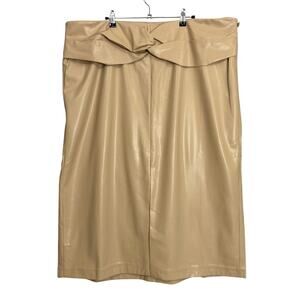 Tanya Taylor Bryna Faux Leather Plus Size Skirt 22